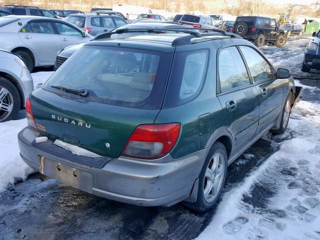 JF1GG68572H828909 - 2002 SUBARU IMPREZA OU GREEN photo 4