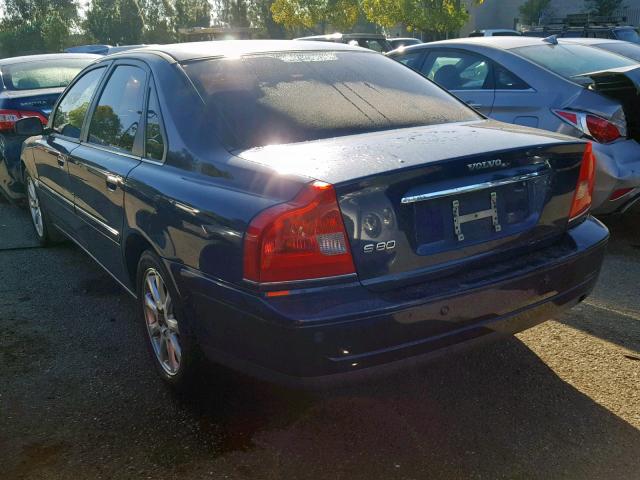 YV1TS59H141378366 - 2004 VOLVO S80 2.5T BLUE photo 3