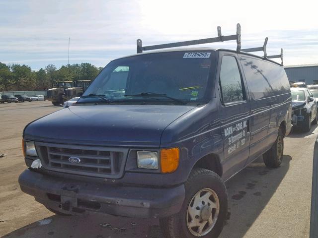 1FTNS24L35HA21465 - 2005 FORD ECONOLINE BLUE photo 2