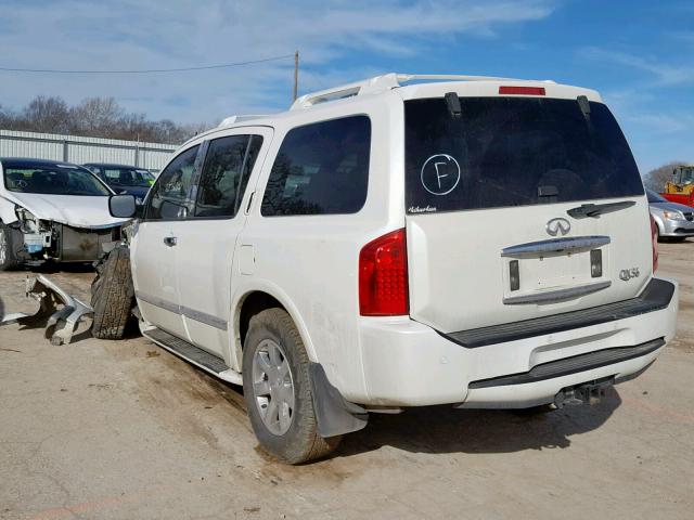 5N3AA08C14N802469 - 2004 INFINITI QX56 WHITE photo 3