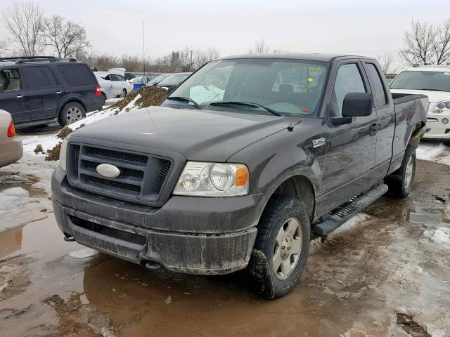 1FTRX14W26FA03642 - 2006 FORD F150 GRAY photo 2