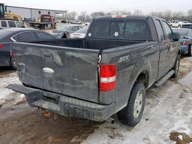 1FTRX14W26FA03642 - 2006 FORD F150 GRAY photo 4