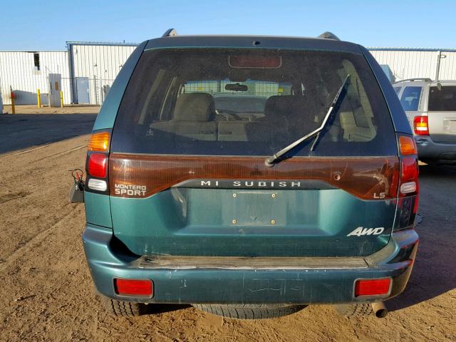 JA4MT21H33J035522 - 2003 MITSUBISHI MONTERO SP GREEN photo 9