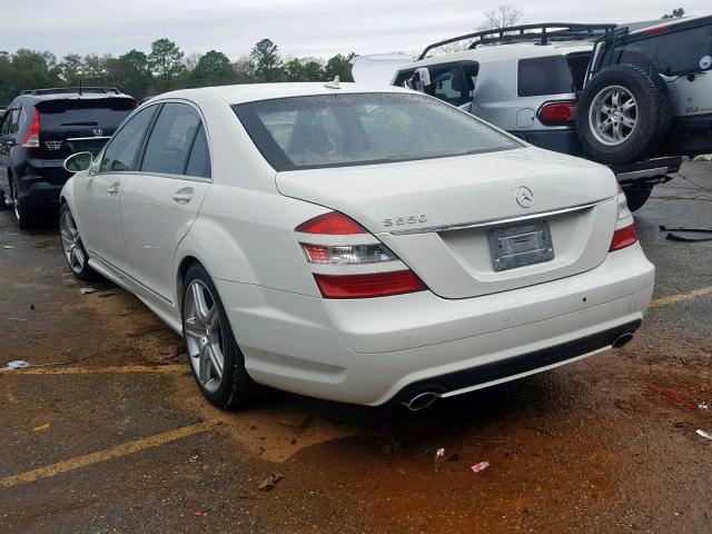 WDDNG71X59A245024 - 2009 MERCEDES-BENZ S 550 WHITE photo 3