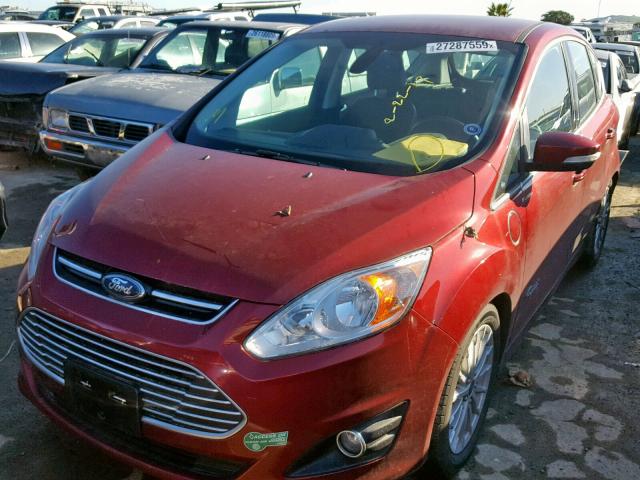 1FADP5CU2EL507020 - 2014 FORD C-MAX PREM RED photo 2