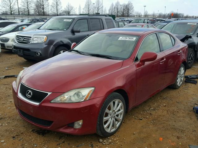 JTHCK262382025047 - 2008 LEXUS IS 250 RED photo 2