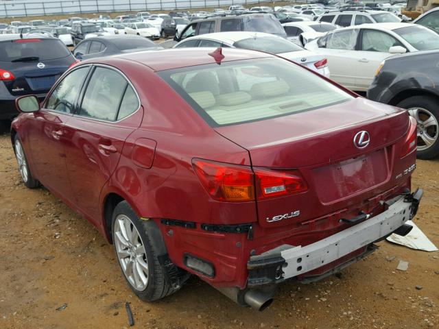 JTHCK262382025047 - 2008 LEXUS IS 250 RED photo 3