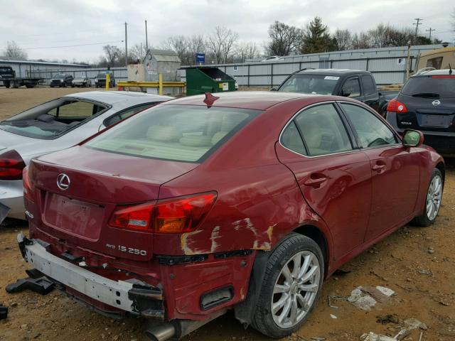 JTHCK262382025047 - 2008 LEXUS IS 250 RED photo 9