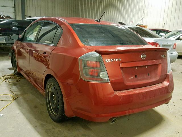 3N1CB6AP6AL666759 - 2010 NISSAN SENTRA SE- RED photo 3