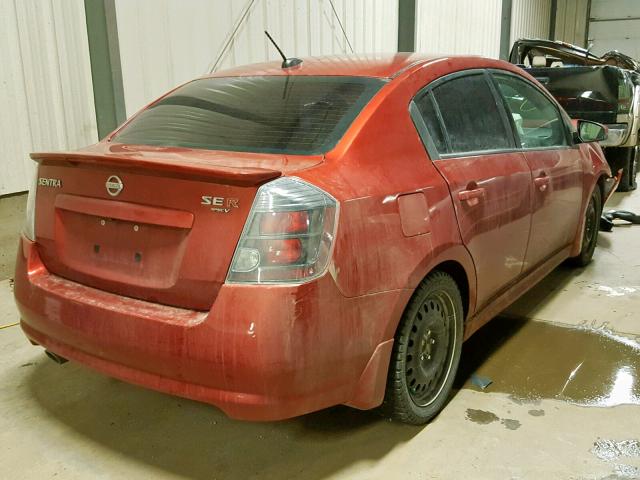 3N1CB6AP6AL666759 - 2010 NISSAN SENTRA SE- RED photo 4