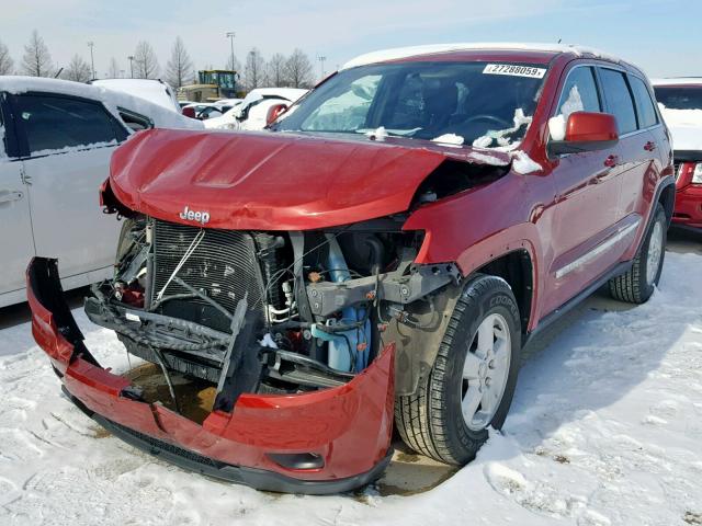 1J4RR4GG9BC566483 - 2011 JEEP GRAND CHER RED photo 2