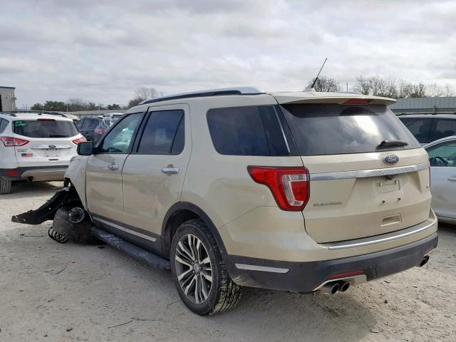 1FM5K8HT2JGA91497 - 2018 FORD EXPLORER P WHITE photo 3