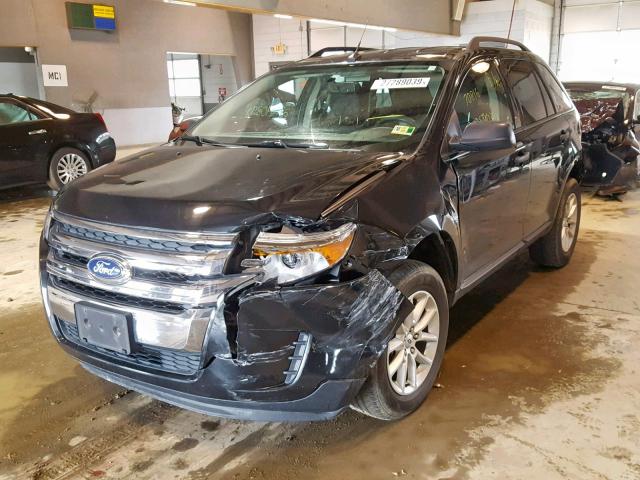 2FMDK3GC5EBB40723 - 2014 FORD EDGE SE BLACK photo 2