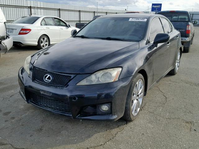 JTHBK262672044282 - 2007 LEXUS IS 250 BLACK photo 2