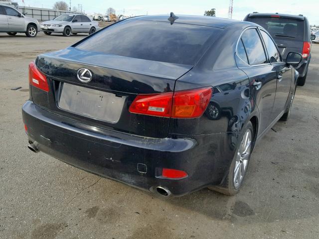 JTHBK262672044282 - 2007 LEXUS IS 250 BLACK photo 4