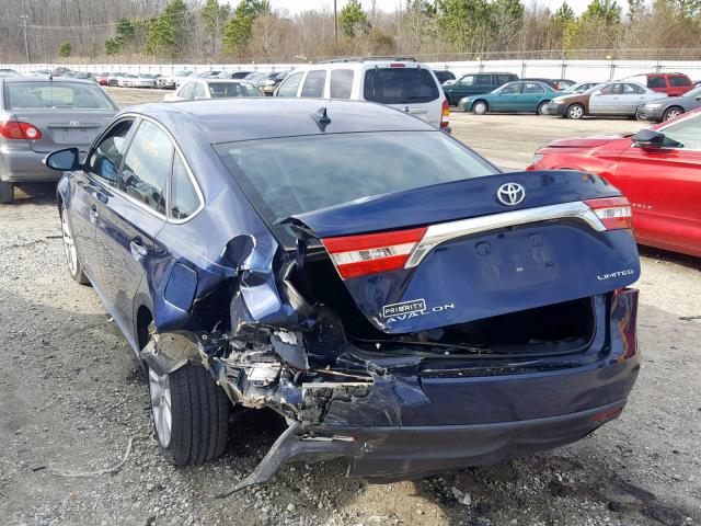 4T1BK1EB3DU024838 - 2013 TOYOTA AVALON BAS BLUE photo 3