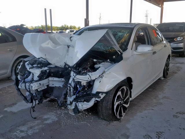 1HGCR2F81HA067354 - 2017 HONDA ACCORD EXL WHITE photo 2