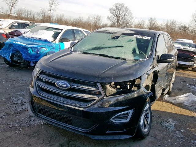 2FMPK4AP2GBB77620 - 2016 FORD EDGE SPORT BLACK photo 2