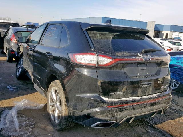 2FMPK4AP2GBB77620 - 2016 FORD EDGE SPORT BLACK photo 3