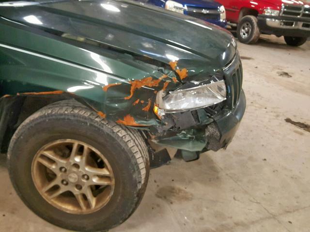 1J4GW58N6YC336055 - 2000 JEEP GRAND CHER GREEN photo 9