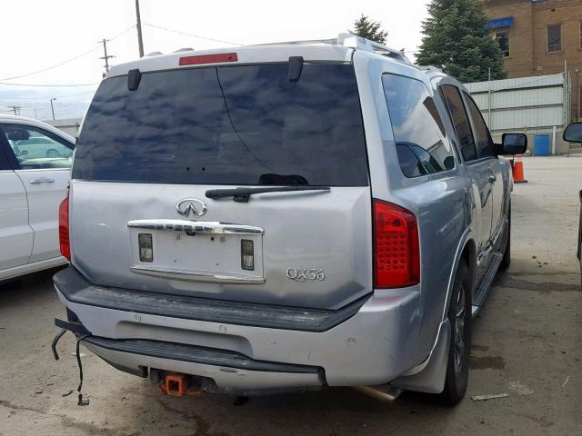 5N3AA08A85N804364 - 2005 INFINITI QX56 GRAY photo 4