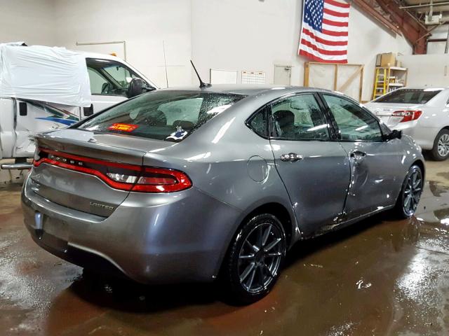 1C3CDFCA0DD142859 - 2013 DODGE DART LIMIT GRAY photo 4