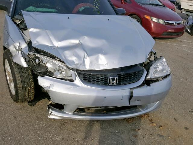 1HGEM22144L028546 - 2004 HONDA CIVIC DX V SILVER photo 9