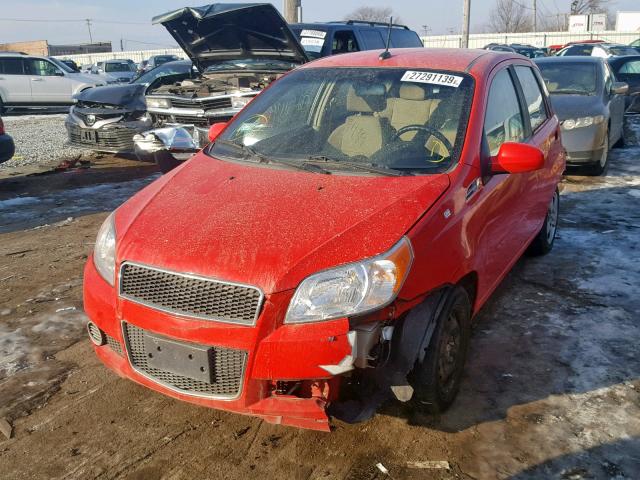 KL1TD6DE7AB132471 - 2010 CHEVROLET AVEO LS RED photo 2