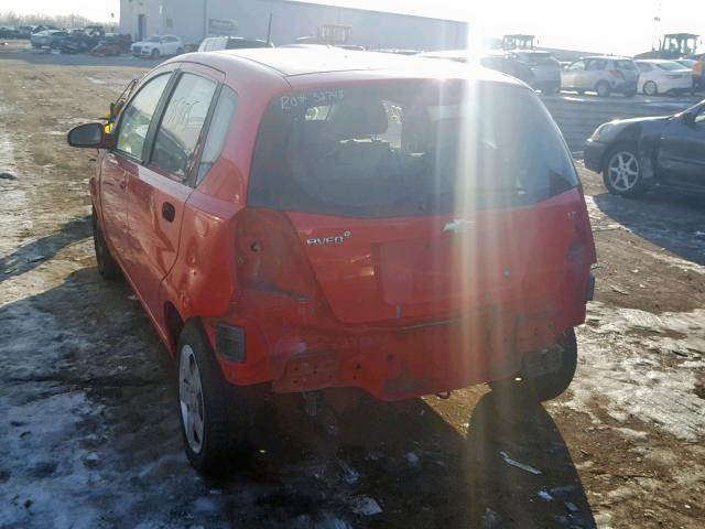 KL1TD6DE7AB132471 - 2010 CHEVROLET AVEO LS RED photo 3