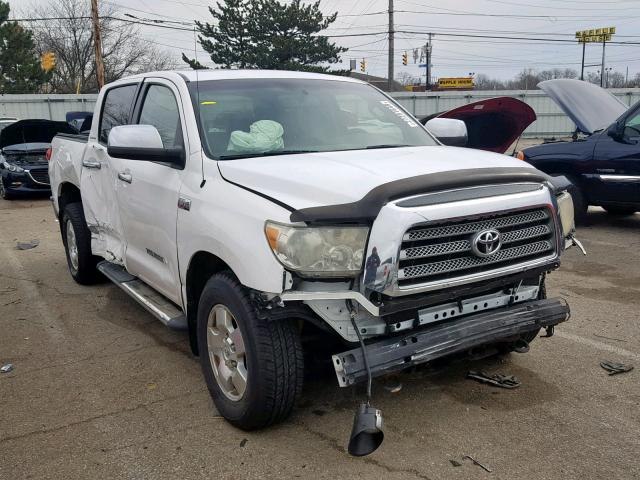 5TBEV58127S457698 - 2007 TOYOTA TUNDRA CRE WHITE photo 1