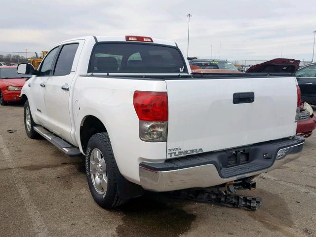 5TBEV58127S457698 - 2007 TOYOTA TUNDRA CRE WHITE photo 3