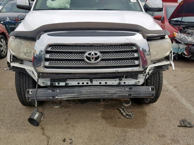 5TBEV58127S457698 - 2007 TOYOTA TUNDRA CRE WHITE photo 9