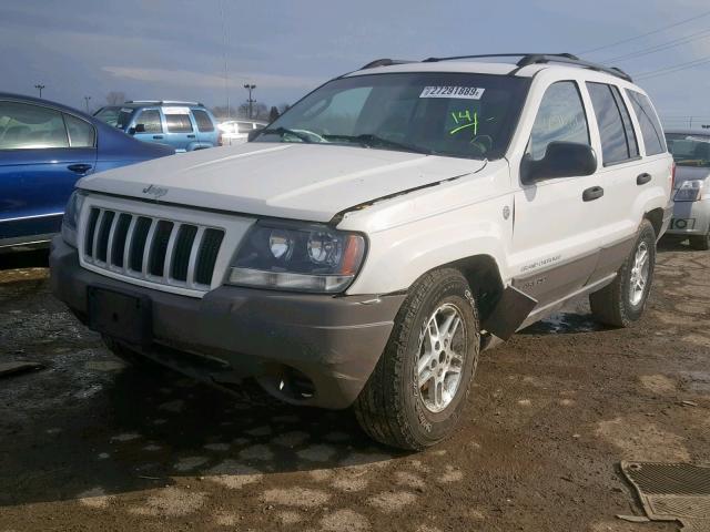 1J4GW48S34C347847 - 2004 JEEP GRAND CHER WHITE photo 2