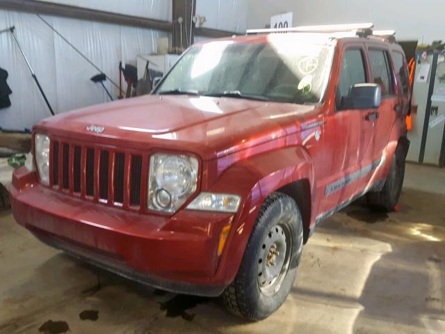1J8GN28K88W111138 - 2008 JEEP LIBERTY SP RED photo 2