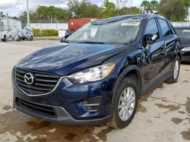 JM3KE2BY5G0671030 - 2016 MAZDA CX-5 SPORT BLUE photo 2