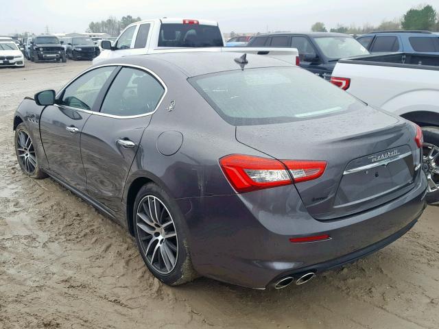 ZAM57XSA9J1268715 - 2018 MASERATI GHIBLI GRAY photo 3