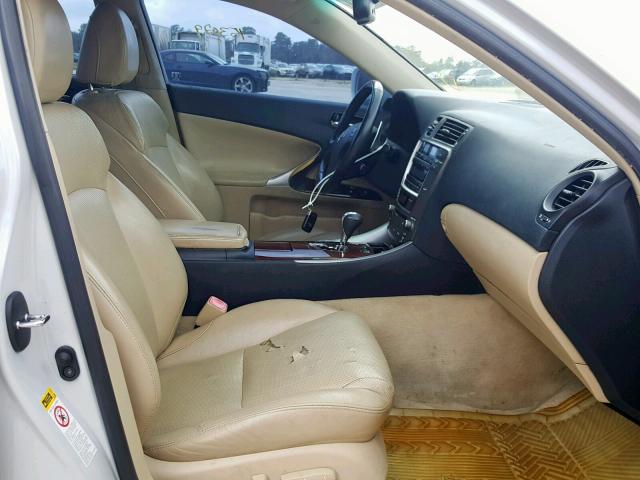 JTHCK262175009975 - 2007 LEXUS IS 250 SILVER photo 5