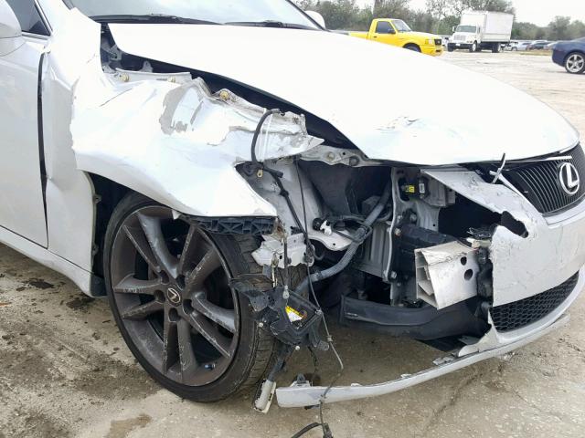 JTHCK262175009975 - 2007 LEXUS IS 250 SILVER photo 9