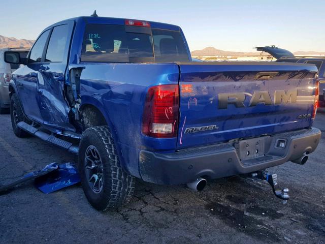 1C6RR7YT3HS767482 - 2017 RAM 1500 REBEL ლურჯი ფოტო 3