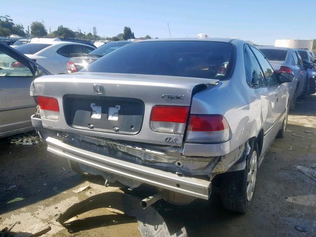 1HGEJ6128YL082710 - 2000 HONDA CIVIC DX SILVER photo 4