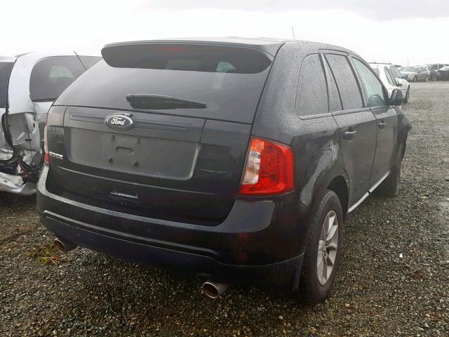 2FMDK3GC9EBB00760 - 2014 FORD EDGE SE BLACK photo 4