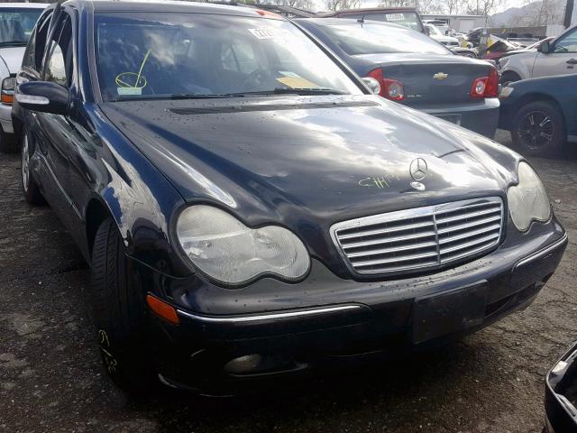 WDBRF61J14F515090 - 2004 MERCEDES-BENZ C 240 BLACK photo 1