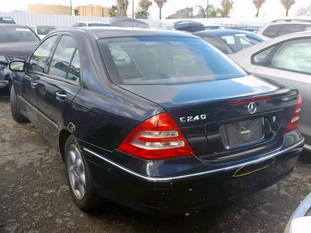 WDBRF61J14F515090 - 2004 MERCEDES-BENZ C 240 BLACK photo 3