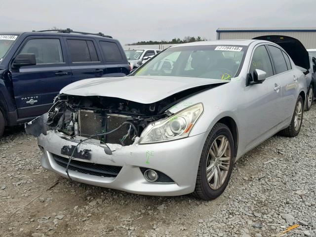 JN1CV6AR0CM671957 - 2012 INFINITI G37 SILVER photo 2