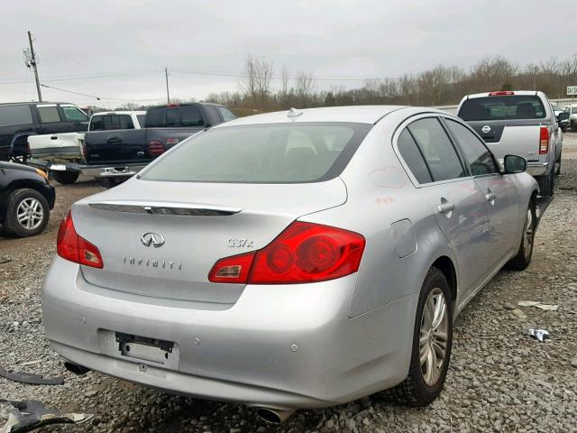 JN1CV6AR0CM671957 - 2012 INFINITI G37 SILVER photo 4