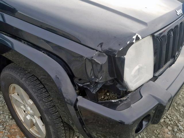 1J8HG48K06C349087 - 2006 JEEP COMMANDER BLACK photo 10