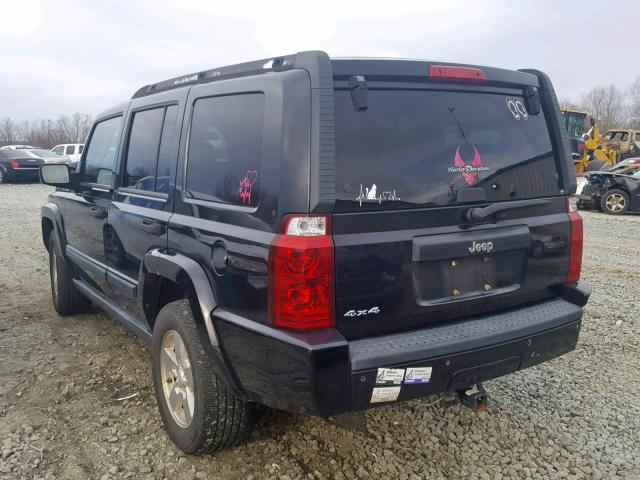 1J8HG48K06C349087 - 2006 JEEP COMMANDER BLACK photo 3