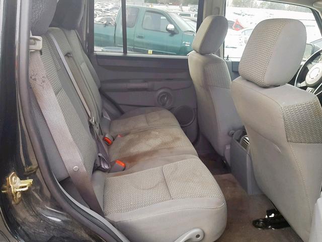 1J8HG48K06C349087 - 2006 JEEP COMMANDER BLACK photo 6