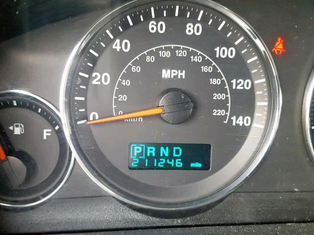 1J8HG48K06C349087 - 2006 JEEP COMMANDER BLACK photo 8