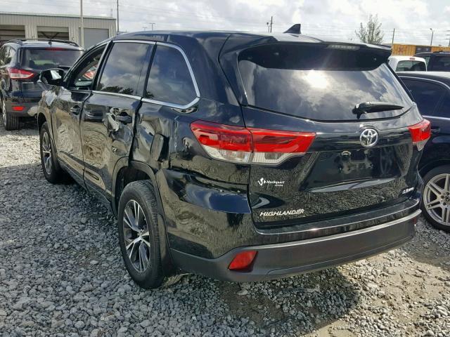 5TDBZRFHXHS445256 - 2017 TOYOTA HIGHLANDER BLACK photo 3